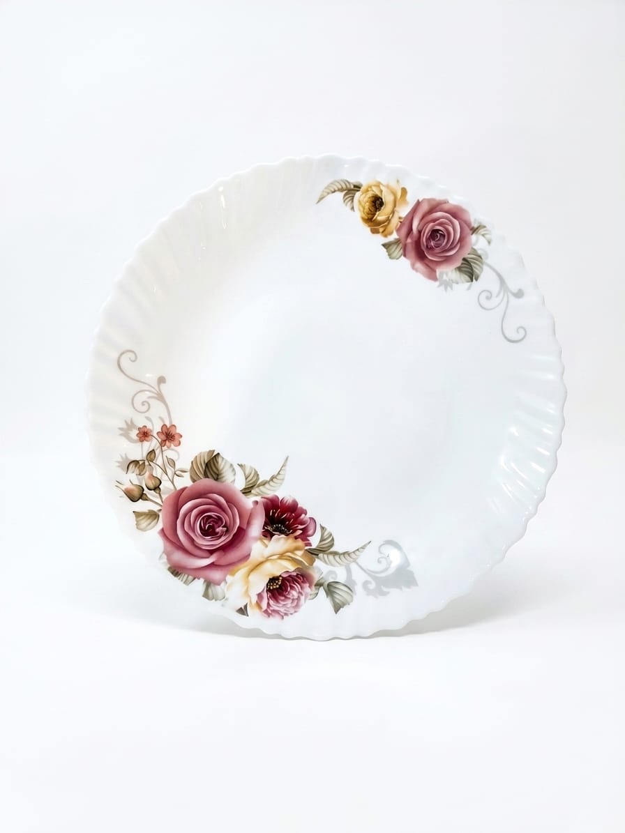 72 Pc Corolle Marble Rose Dinner Set – Premium Bone China