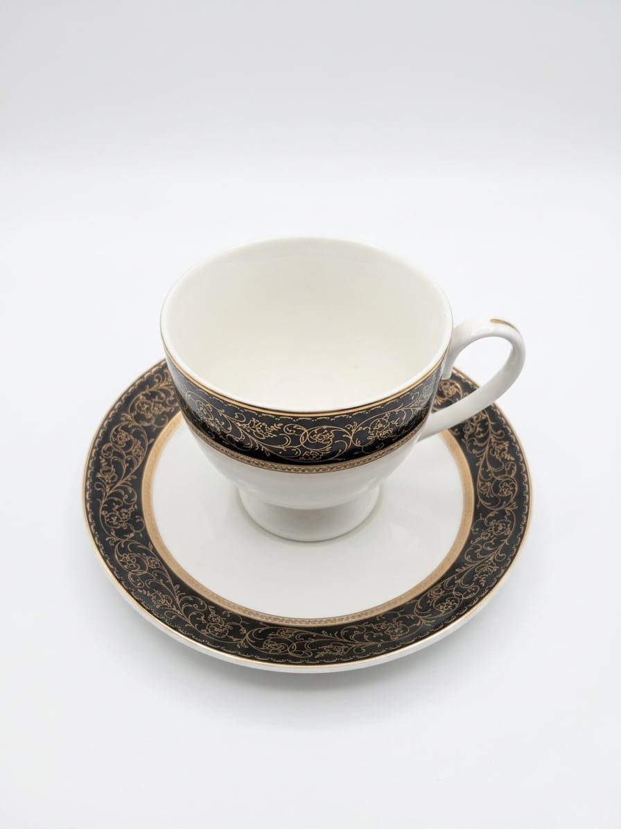 61 Pc Royal Black & Gold Bone China Dinner Set – Made in China