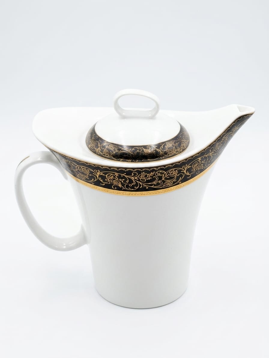 61 Pc Royal Black & Gold Bone China Dinner Set – Made in China