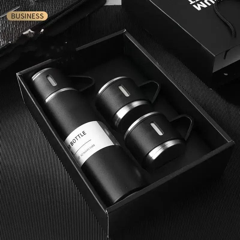 Vacuum Thermal Flask Gift Set with 3 Cups