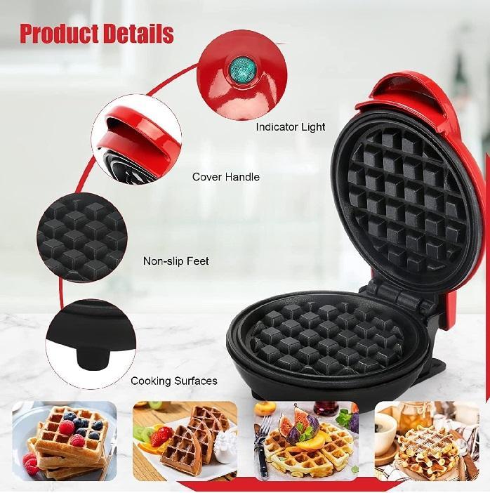 Mini Waffle Maker – 350W Double Side Baking